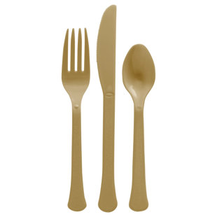 ELEGANI Disposable Plastic Flatware Set for 20 Guests