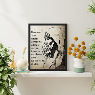 SIGNLEADER Saint Mother Teresa Framed Print