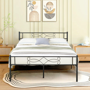 LARK MANOR™ Alsa 35" Steel Bed Frame with Headboard