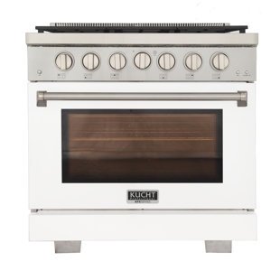 Kucht 36" 5.2 Cubic Feet Smart Retro Natural Gas Free Standing Range with 6 Burners