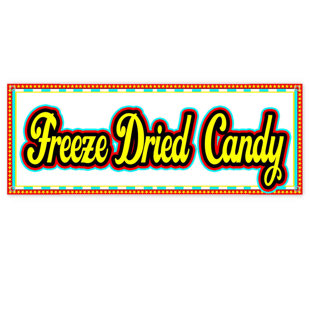 TAMPAPRINTING Freeze Dried Candy Banner 13 oz | Non-Fabric | Heavy-Duty Vinyl Single-Sided With Metal Grommets