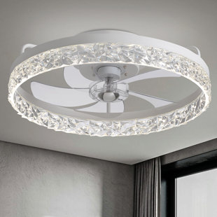 EVERLY QUINN Peronne 20'' Ceiling Fan with LED Lights