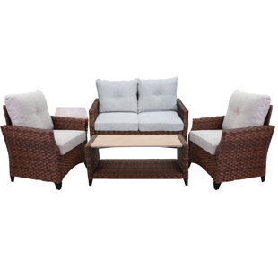 COURTYARD CASUAL FURNITURE 4 - Person Outdoor Seating Group with Cushions