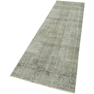 ISABELLINE Samari Green Vintage Wool Handmade Area Rug