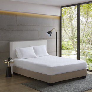 ALWYN HOME All Natural Cotton Percale Quilted Mattress Pad