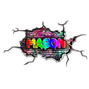 MYSTICKY Custom Graffiti Name Wall Decal: Personalized Hip Hop Vinyl Art, Removable Room Decor Sticker