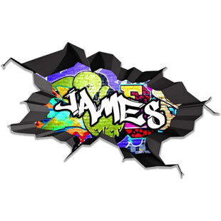 MYSTICKY Custom Graffiti Name Wall Decal: Personalized Hip Hop Vinyl Art, Removable Room Decor Sticker