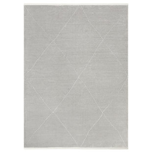 TOWN & COUNTRY LIVING TOWN & COUNTRY LUXE Tretta Contemporary Diamonds Runner Area Rug with Plush High-Low Texture, Ivory