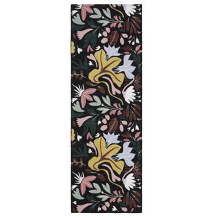 Town & Country Living Livie Floral Drip Everwash Washable Multi-Use Non-Slip Backing Decorative Rug