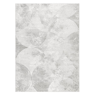 TOWN & COUNTRY LIVING TOWN & COUNTRY LUXE Maya Soft Arches Neutral Indoor Area Rug with High-Low Texture, Gray
