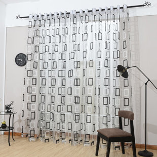 DOLCE MELA Polyester Sheer Curtain Panel