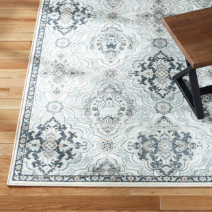 TOWN & COUNTRY LIVING Town & Country Everyday Avani Medallion Everwash Washable Non-Slip Backing Area Rug Gray