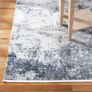 TOWN & COUNTRY LIVING TOWN & COUNTRY EVERYDAY Rein Abstract Cloud Everwash Non-Slip Backing Washable Area Rug Blue/Gray