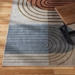 TOWN & COUNTRY LIVING Town & Country Everyday Avani Everwash Non-Slip Backing Area Rug Beige/Rust