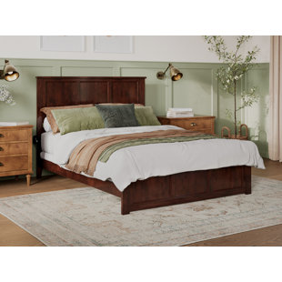AFI FURNISHINGS Madison Solid Wood Low Profile Platform Bed with Matching Footboard