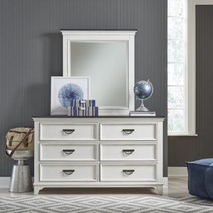 LIBERTY FURNITURE Allyson Park 6 - Drawer Dresser with Mirror