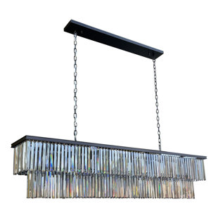 LIGHTUPMYHOME D'Angelo Glass Dimmable Chandelier