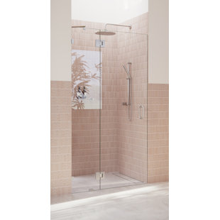 GLASS WAREHOUSE Halo 39 in. x 78 in. Frameless Glass Hinge Shower Door