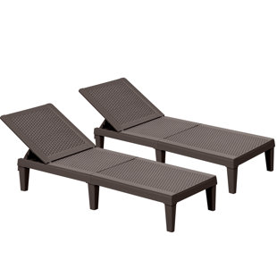 ARLMONT & CO. Alharby Outdoor Chaise Lounge (Set of 2)