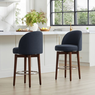 WADE LOGAN® Brandlyn 26'' Swivel Counter Stool (Set of 2)
