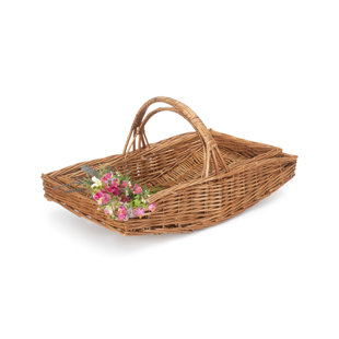 HIGHLAND DUNES Garden Wicker 2 Piece Basket Set (Set of 2)