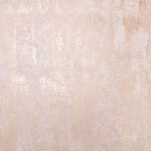 SOPHIE LAURANCE Concrete Pink Metallic Copper Textured Wallpaper 10m x 53cm Finish Roll