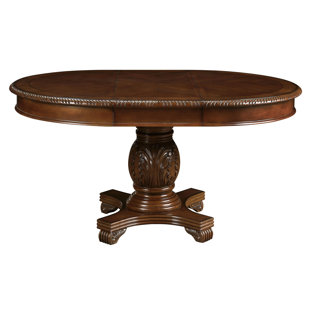 WORLD MENAGERIE Tifton Extendable Pedestal Dining Table