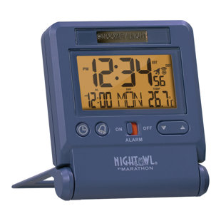 MARATHON WATCH COMPANY Digital Atomic Tabletop Clock with Alarm