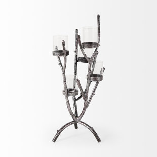 UNION RUSTIC 15.5'' H Metal Tabletop Candelabra