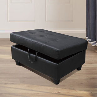 CHANGHE TRADING INC Faux Leather Storage Ottoman