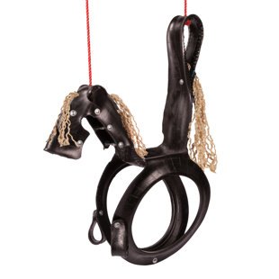 M&M Sales Enterprise Rubber Black Animal Swing with Mounting Hangers and Chains
