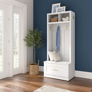 EVERLY QUINN Yerani 30W Drawer Bench and Hall Tree