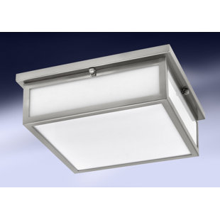 MEDALLION LIGHTING 2-Light 11.75" Shaded Square Flush Mount