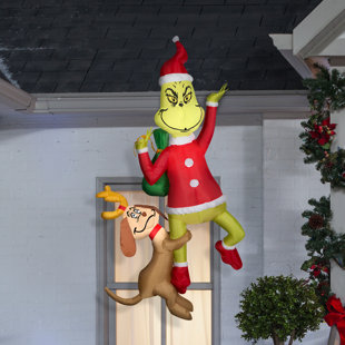 GEMMY INDUSTRIES Gemmy Christmas Airblown Hanging Grinch with Max