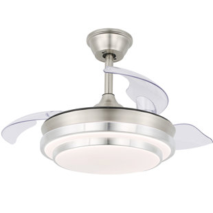 IVY BRONX Maryann 36'' Retractable Ceiling Fan with LED Lights and Remote