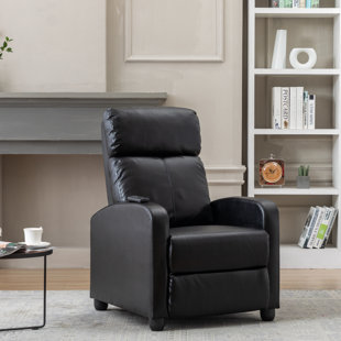 EBERN DESIGNS Maleah 25.9'' Wide Modern and Soft Breathable Leather Compact Massage Chair with Remote Control