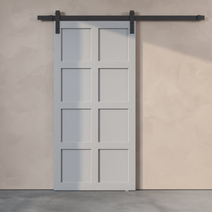 URBAN WOODCRAFT 40'' x 83'' with Installation Hardware Kit Barn Door