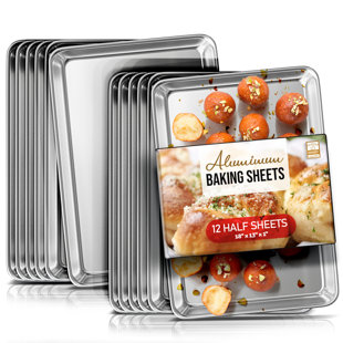 Joytable Non-Stick Aluminized Steel Half Sheet Pan Set (Set of 12)