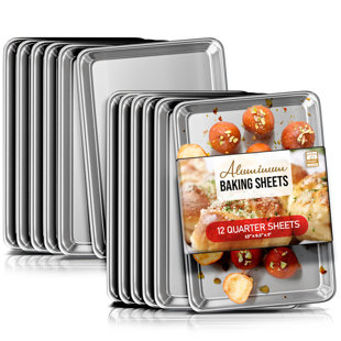 Joytable Non-Stick Aluminized Steel Quarter Sheet Pan Set (Set of 12)
