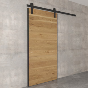 URBAN WOODCRAFT 40'' x 83'' Panel with Installation Hardware Kit Barn Door
