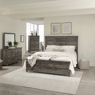 LIBERTY FURNITURE Lafever Opt Panel Bed, Dresser & Mirror, Chest