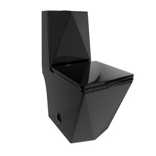 YINGZE Square One Piece Toilet Dual Flush 1.6 GPF Elongated Rectangular Modern Design Chair Height