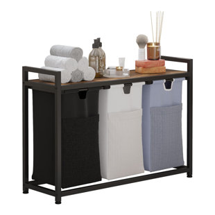 MOOJ Wood Free-Standing Laundry Room Organizer