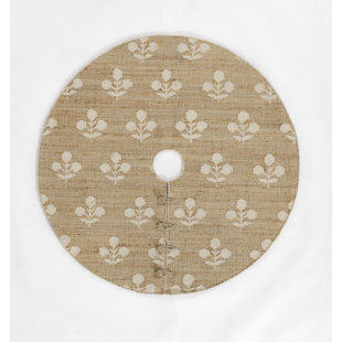 Erin Gates by Momeni Orchard Bloom Natural Hand Woven Wool and JuteTree Skirt 5' X 5' Round