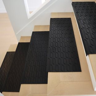 RUBBER-CAL, INC. "Chelsea" Rubber Stair Mats - 9.75" x 29.125" - 6 Pack