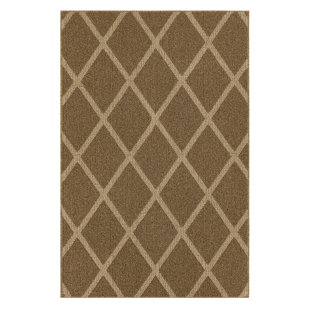 GEORGE OLIVER Jerail Area Rug with Non-Slip Backing