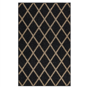 GEORGE OLIVER Jerail Area Rug with Non-Slip Backing