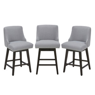LARK MANOR™ Arvelle Swivel 26'' Counter Stool (Set of 3)