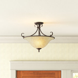 ANDOVER MILLS™ Karcher Glass Semi Flush Mount