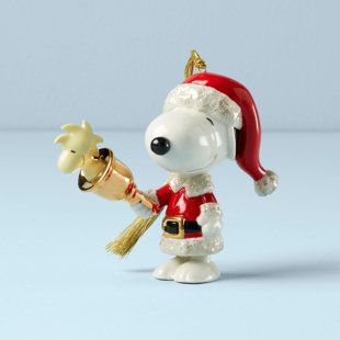 LENOX Snoopy Ringing Bell Hanging Figurine Ornament